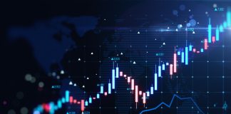 HFT Trading, finance and growing market concept. 3D Rendering