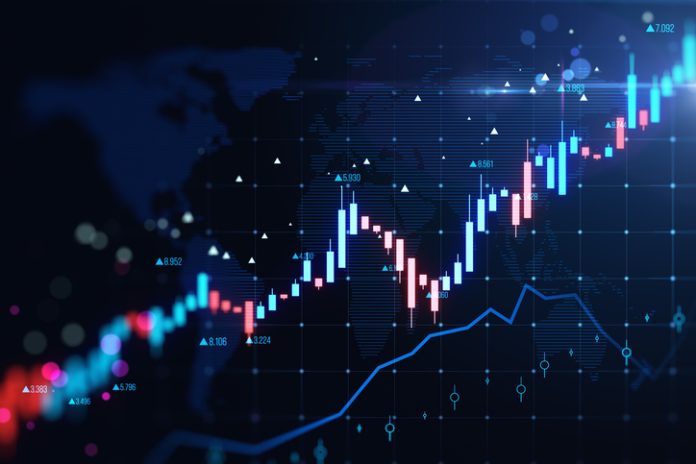 HFT Trading, finance and growing market concept. 3D Rendering