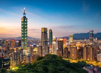 City of Taipei at night