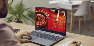 person playing online casino for social and engagement