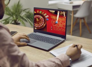 person playing online casino for social and engagement