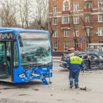 Car and bus accident