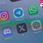 iphone on a table showing icons of the apps instagram, telegram, tiktok, twitter, discord, telegram, chatgpt and paypal