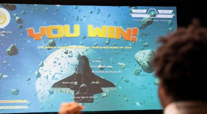 Gamer excited after winning online multiplayer