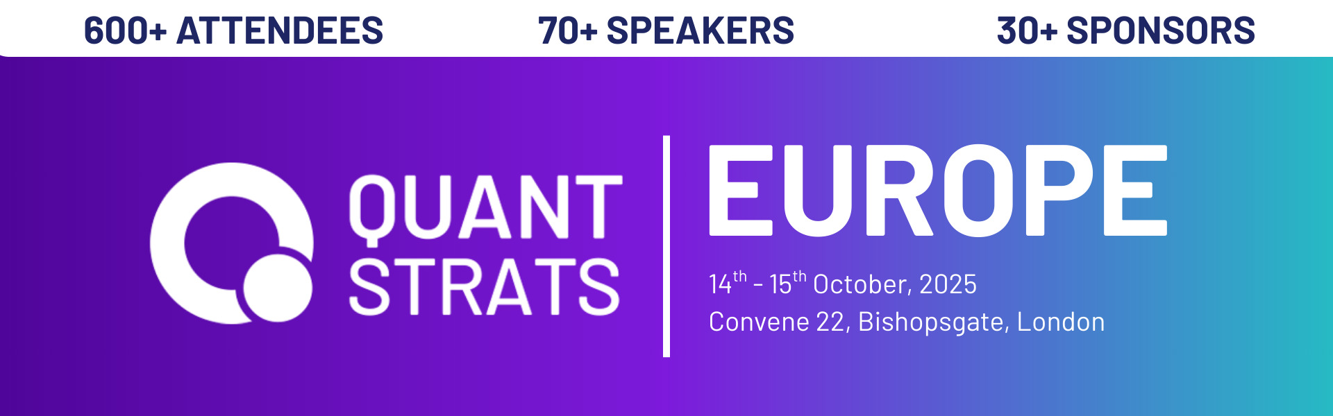 Last Chance to Join 600+ Quant Leaders in London