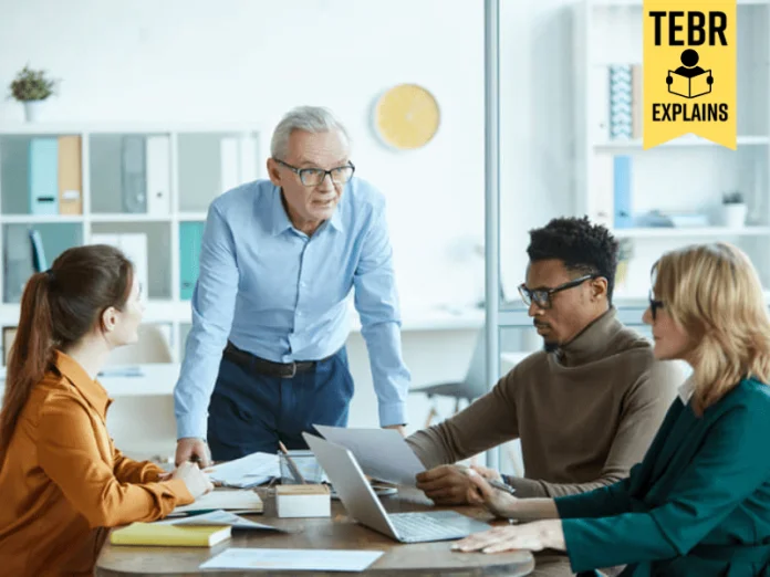 Startup founder and entrepreneur having a meeting with the team