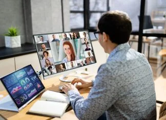 Manager checking remote teams