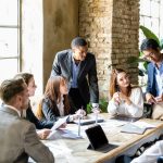 Neurodivergent leaders having a meeting about sustainability