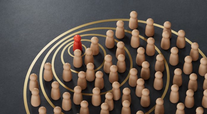 Concept of influencer marketing brand and spheres of influence.