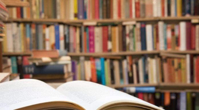 Old open book stock photo