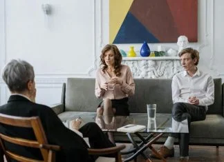 How Collaborative Divorce Can Preserve Family Harmony Couple consulting a lawyer about divorce