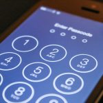 Enter passcode on the iOS 8 iPhone 5