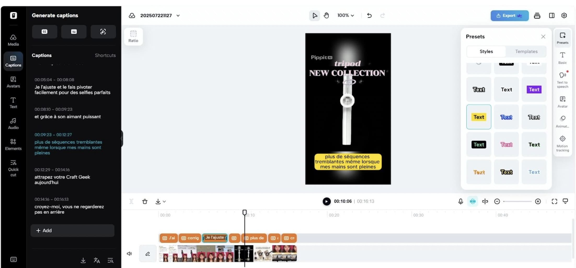 Step 3: Generating captions with emoji
