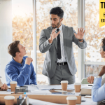 What is Thought Leadership and How to Use It for Business Growth Leader sharing ideas and insights to business partners. Thought leadership concept