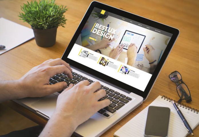 Computer desktop ux design website