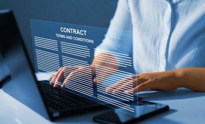 Digital contract that describes the working and graphic conditions