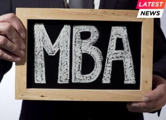 LinkedIn - MBA written on blackboard
