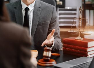 Chris Randle, Attorney giving advice to the client