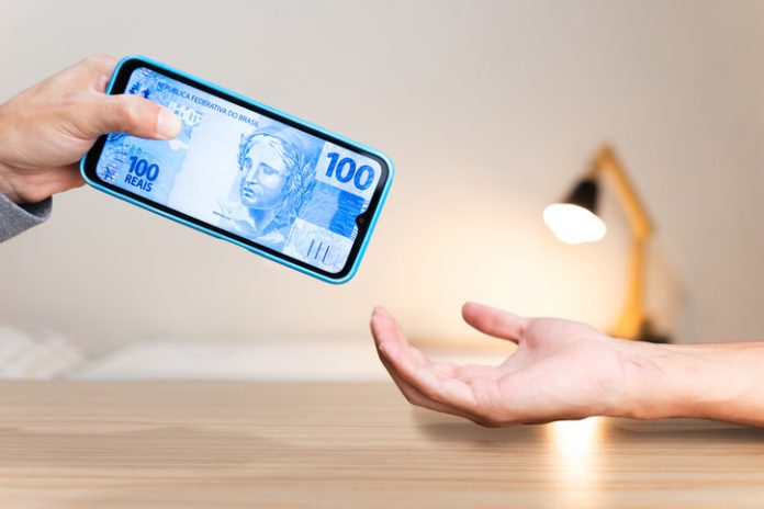 Parent giving digital allowances to student