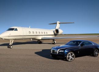 Luxury jet and car