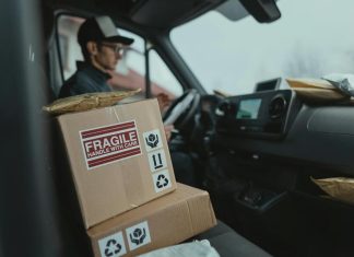 Fragile item inside the car with fleet safety standard