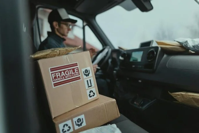 Fragile item inside the car with fleet safety standard