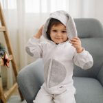 Toddler wearing a bamboo clothes
