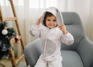 Toddler wearing a bamboo clothes