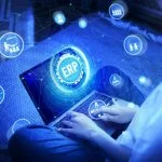 Competitive Advantage for Business: Why Companies Lose without Digital Tools Enterprise resource planning holographic interface for Businesses.