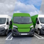Vehicle - Delivery vans in a row