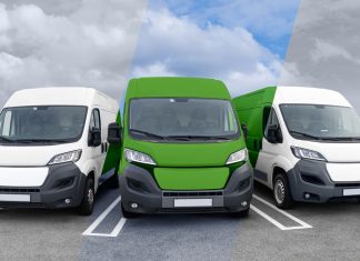 Vehicle - Delivery vans in a row