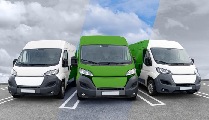 Vehicle - Delivery vans in a row