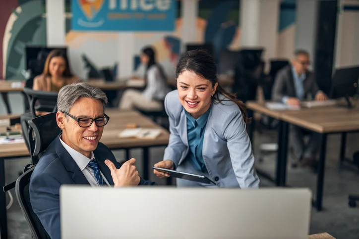 Professional Team Collaborates in a Modern Office Setting for Business Strategy 