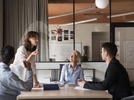 HR leader engaging with other employees