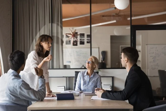 HR leader engaging with other employees