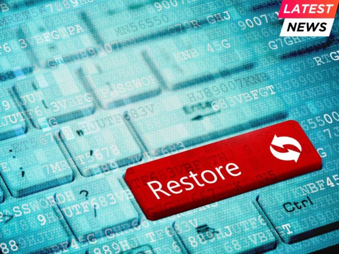 Cloudflare - Red key with text Restore