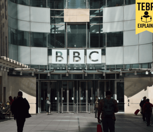 Donald Trump Threatens BBC Lawsuit Over January 6 Documentary Controversy BBC headquarters, Broadcasting House, London, UK