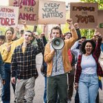 Students fighting for freedom speech