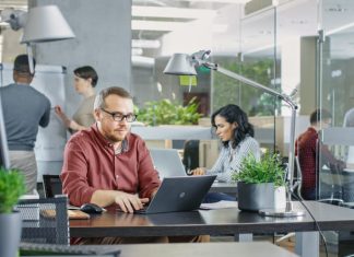 Freelancers working using computer