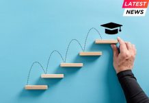 Rankings - block ladder with academic cap symbol