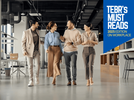 employees walking in the workplace