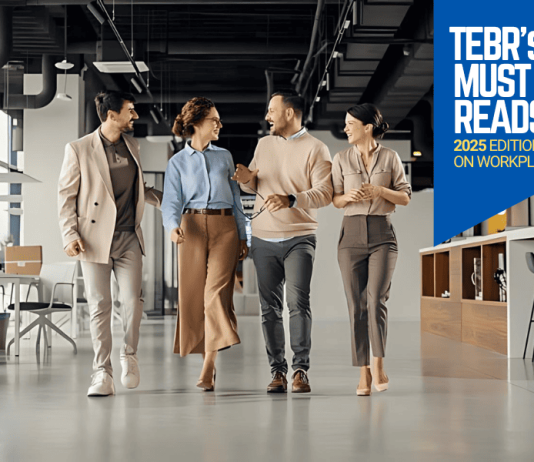 employees walking in the workplace