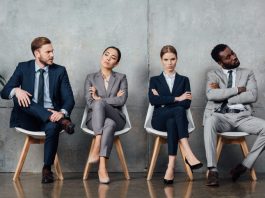 Business leaders with different body languages to show credibility