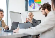 Beyond Gut Feelings: What Today’s CEOs Need to Survive and Succeed CEO using technology for presenting data