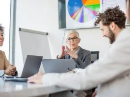 Beyond Gut Feelings: What Today’s CEOs Need to Survive and Succeed CEO using technology for presenting data