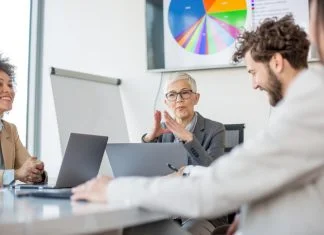 Beyond Gut Feelings: What Today’s CEOs Need to Survive and Succeed CEO using technology for presenting data