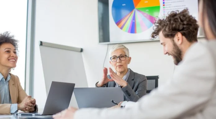 Beyond Gut Feelings: What Today’s CEOs Need to Survive and Succeed CEO using technology for presenting data