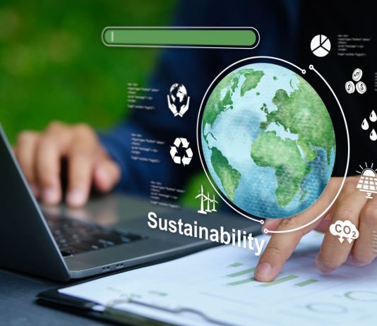 Business - computers to analyze sustainability