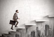 The Four Stages of a CEO’s Growth (And How to Fast Track it!) CEO climbing a concrete stair. CEO growth concept