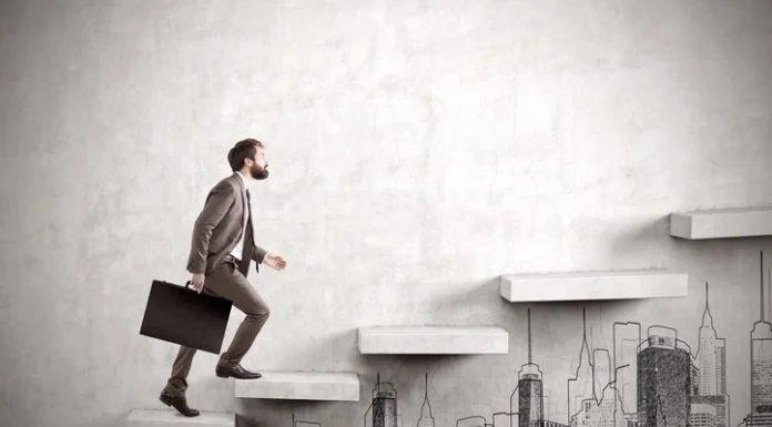 The Four Stages of a CEO’s Growth (And How to Fast Track it!) CEO climbing a concrete stair. CEO growth concept